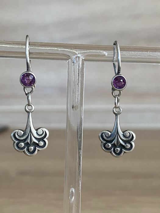 Серебряные серьги 875 СССР