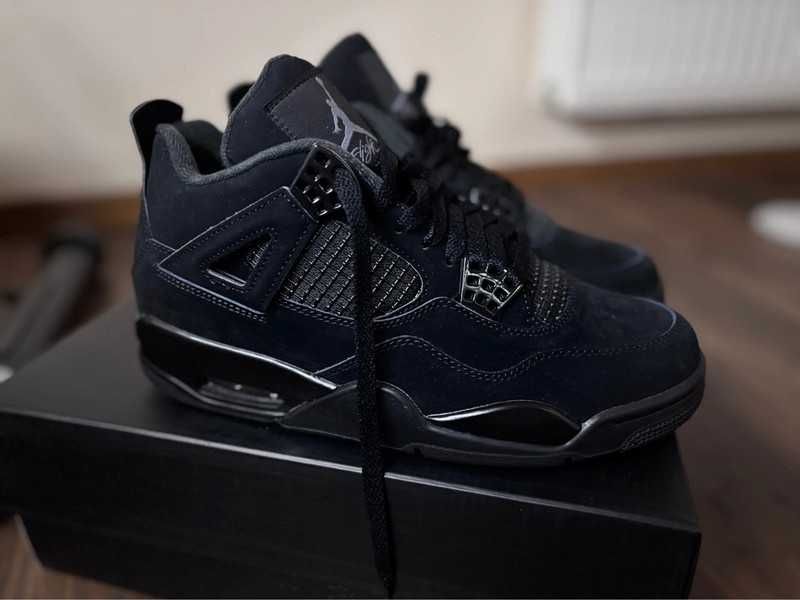 Nowość*NowyJordan4NikeAir4 BlackunisexTrampki 37.5