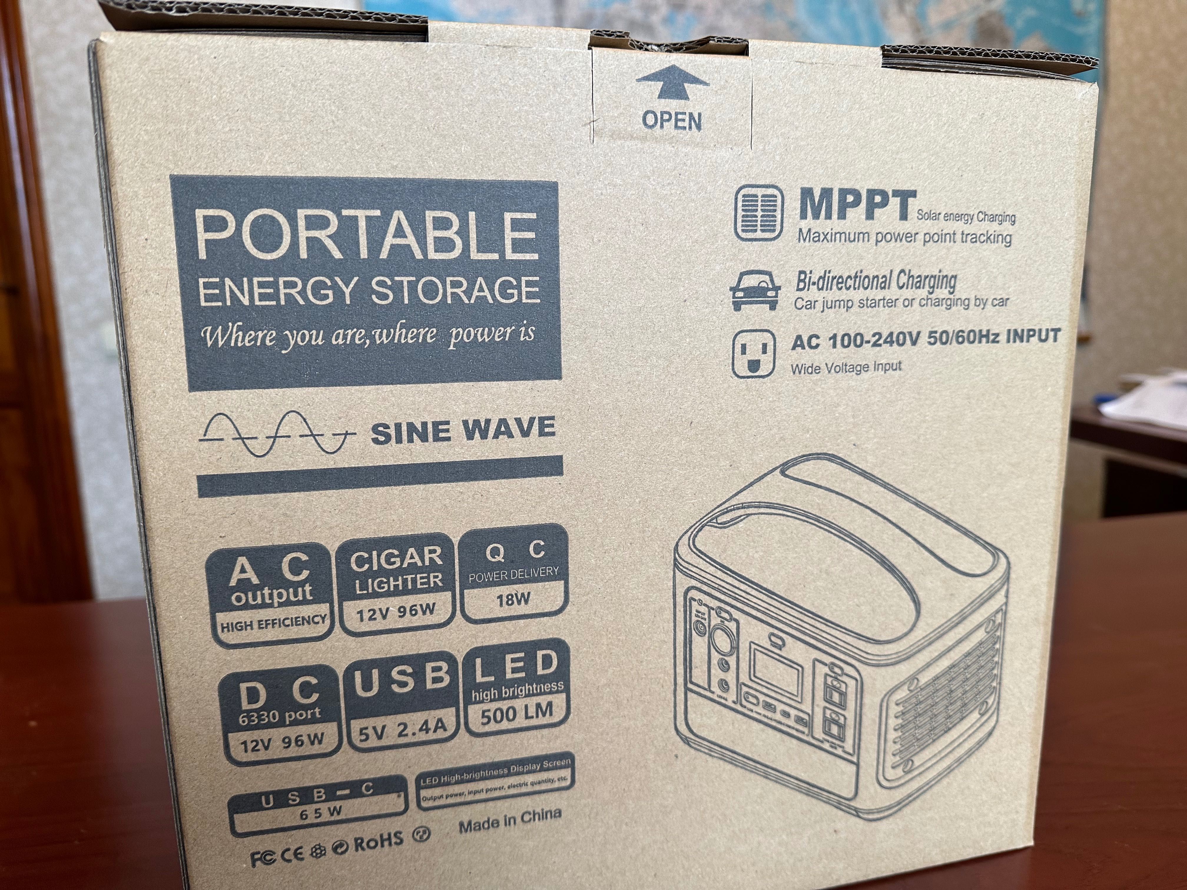 Зарядная станция 600W 568Wh YW500 Portable Power Station