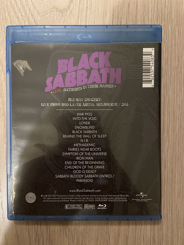 Black sabbath live gathered in their masses blu ray