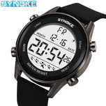 Synoke cyfrowy zegarek elektroniczny sportowy wodoszczelny WR50 stoper