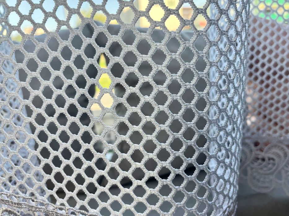 Firana gotowa żakardowa duże oczka koronka 250x180