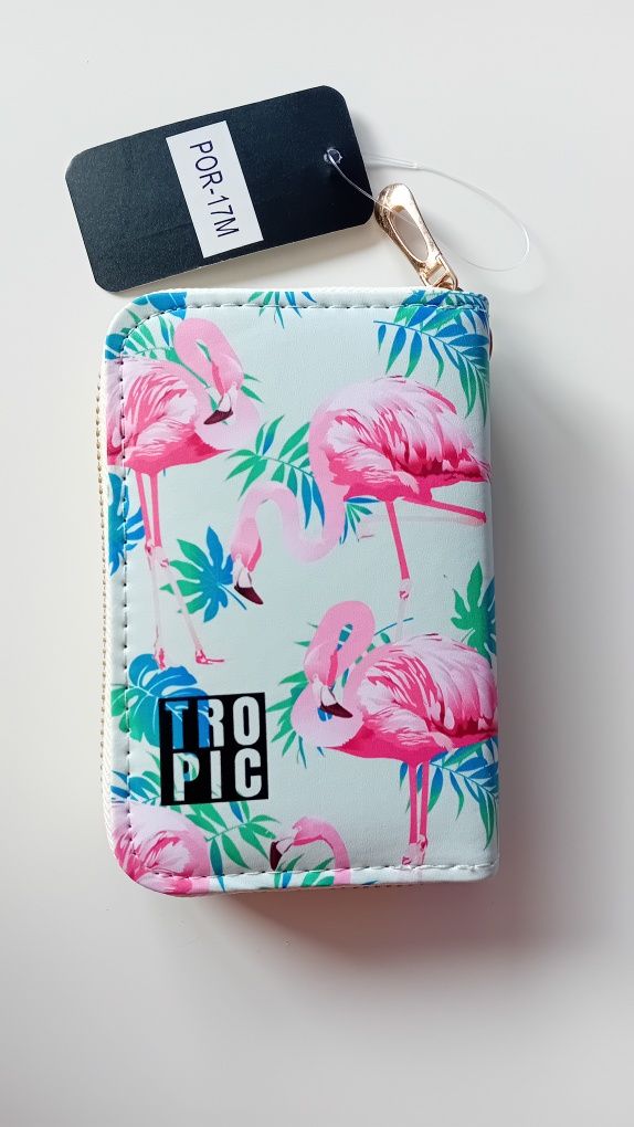 Nowy! Śliczny mini portfelik Flaming "Tropic"