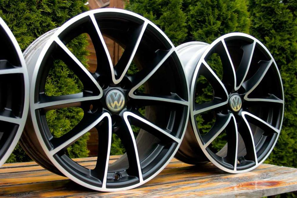 5x112 17 cali VW Skoda SEAT Passat Octavia Golf jak nowe CZARNE + CNC
