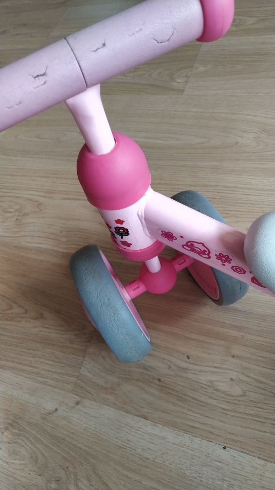 Rowerek biegowy dziecięcy różowy