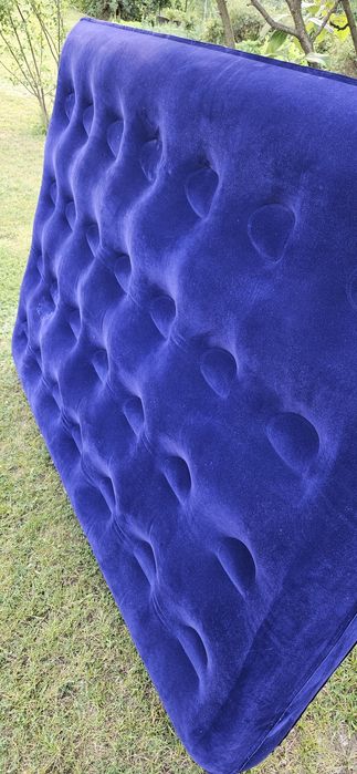 Materac 2 osobowy do spania pływania duzy niebieski pompowany ponton