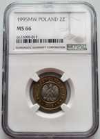 2 złote 1995 MS66 NGC