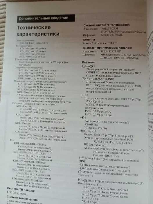 TV sony kdl 32p3020