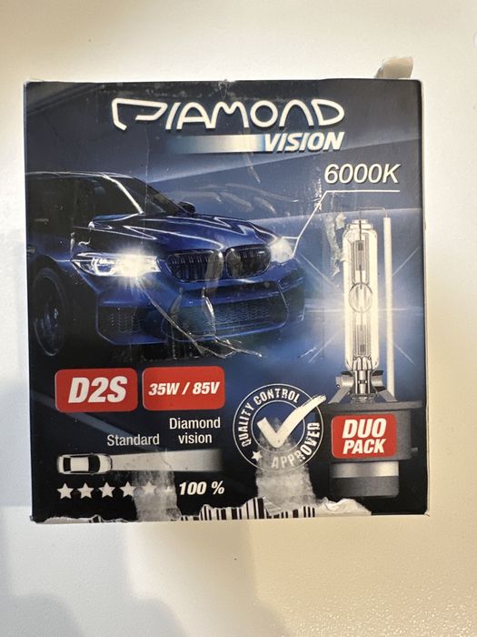 Lâmpadas Xenon Diamond Vision D1S 6000K – Luz Branca Potente (Par 35W)