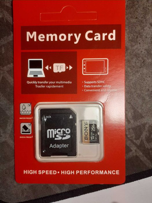 Карта пам'яті Micro SD 256Gb SONY с адаптером