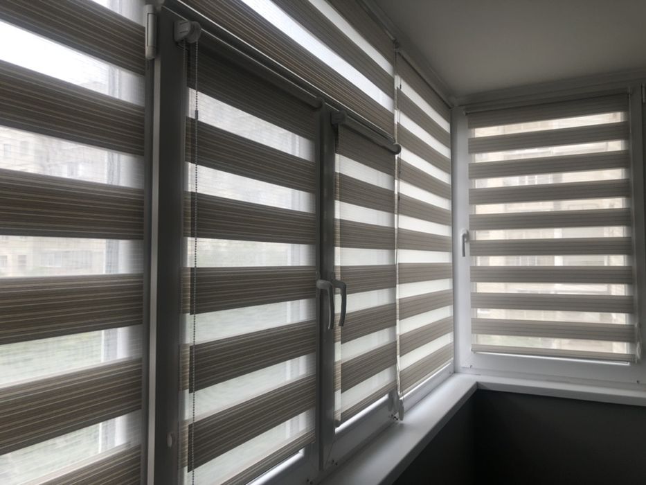 Рулонні штори, тканинні ролети, жалюзі, день-ніч, рулонные шторы.