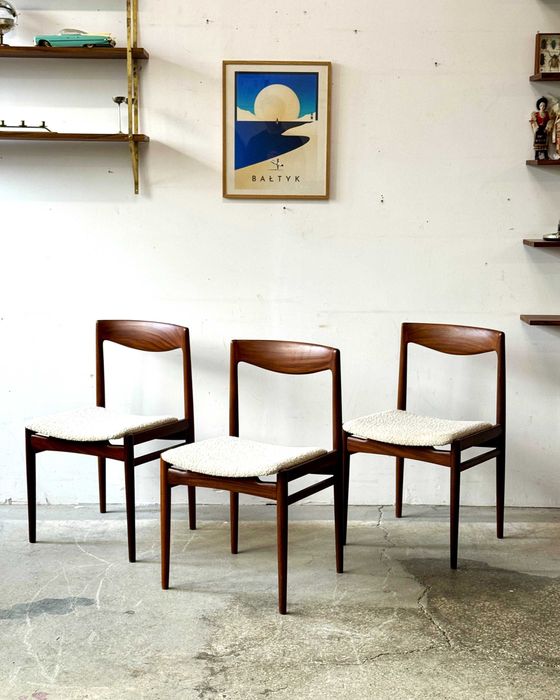 Tekowe krzesło, Lübke, Niemcy lata 60, vintage, mid-c