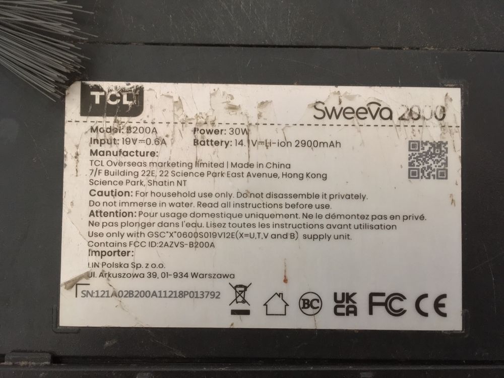 Odkurzacz, robot sprzątający TCL Sweeva 2000