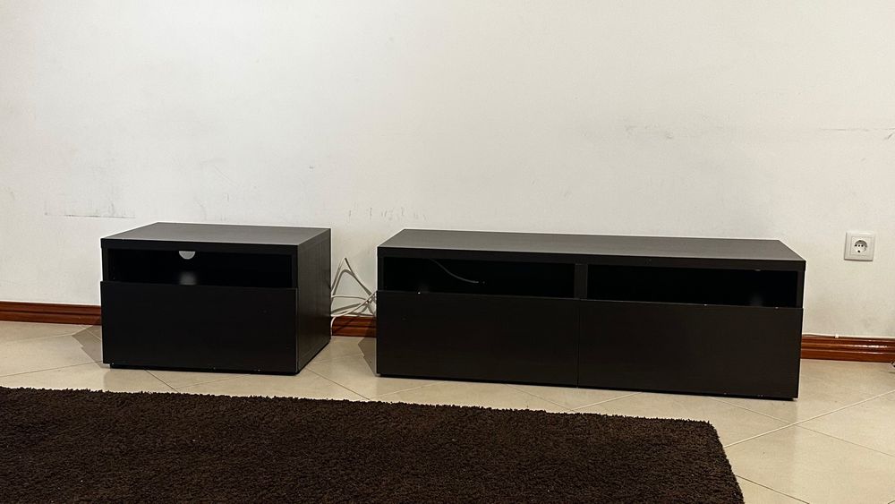 Móvel de TV IKEA BESTÅ — Preto-Castanho