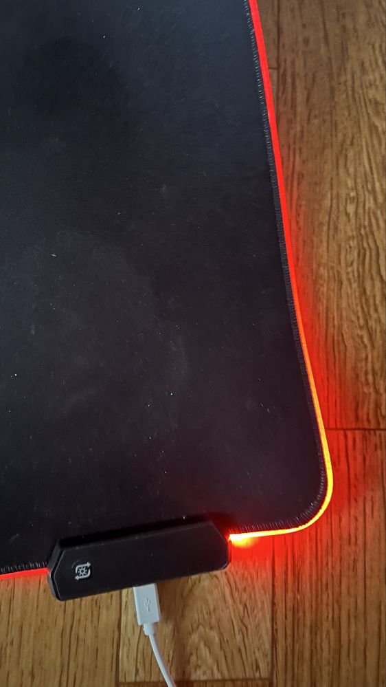 Podkładka RGB led XXL 30cm x 75cm, miękka, różne tryby