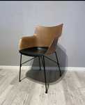 Włoski FOTEL 4913 Q/Wood Kartell design Philipp Starck orzech czarny