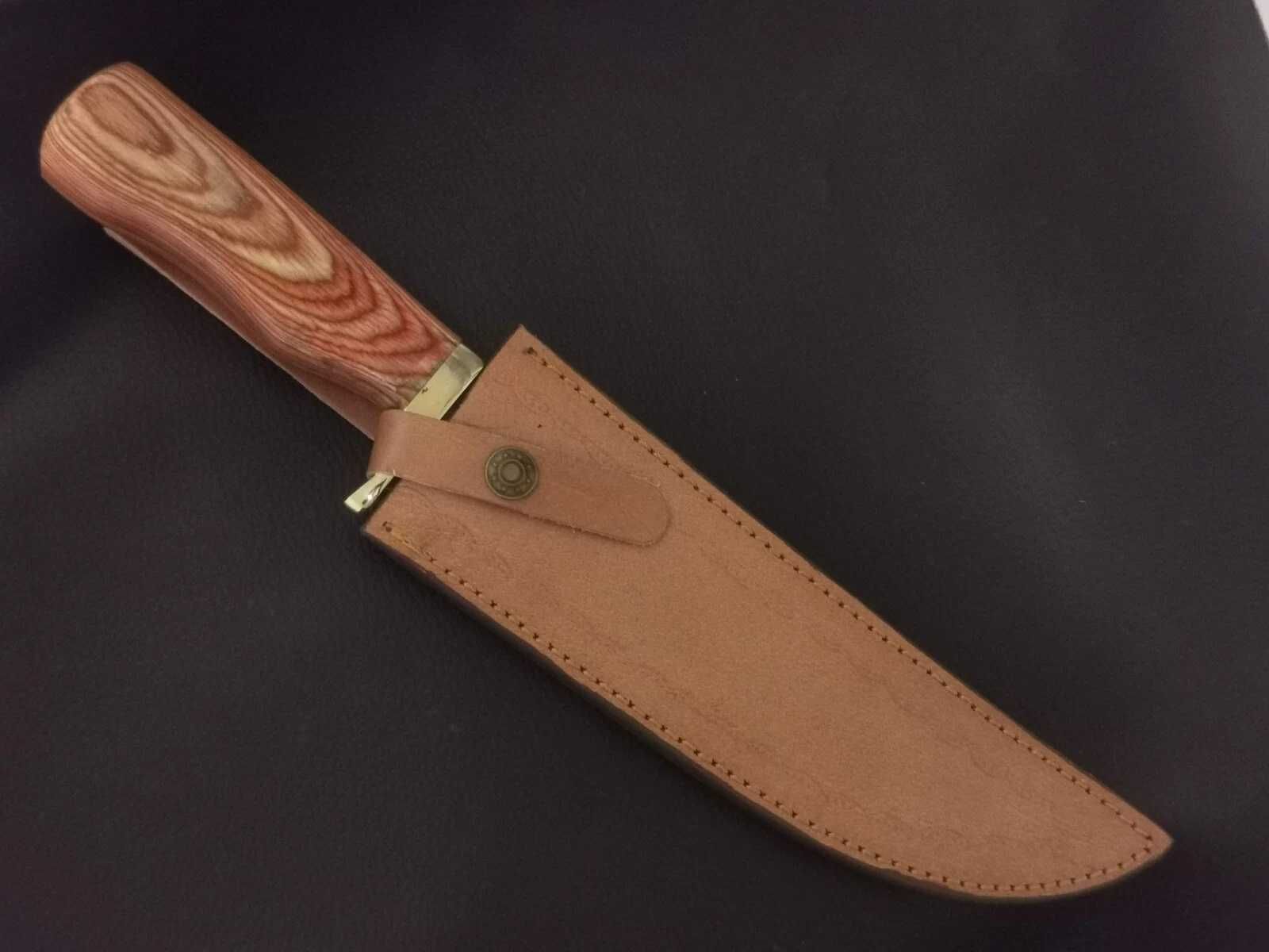 NÓŻ BOWIE myśliwski DAMAST STAL DAMASCEŃSKA ręcznie kuty 34cm.