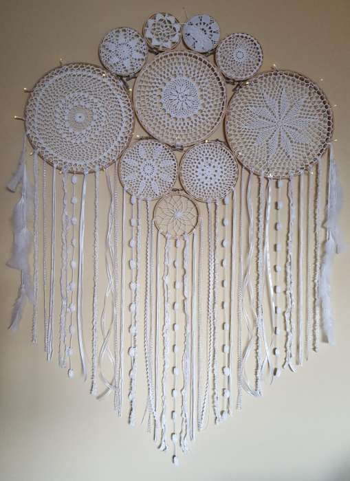 Dreamcatcher - Caça Sonhos - Filtro de Sonhos - Artesanato em crochet