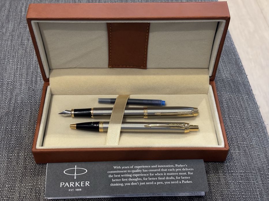 Zestaw pióro i długopis Parker IM Brushed GT