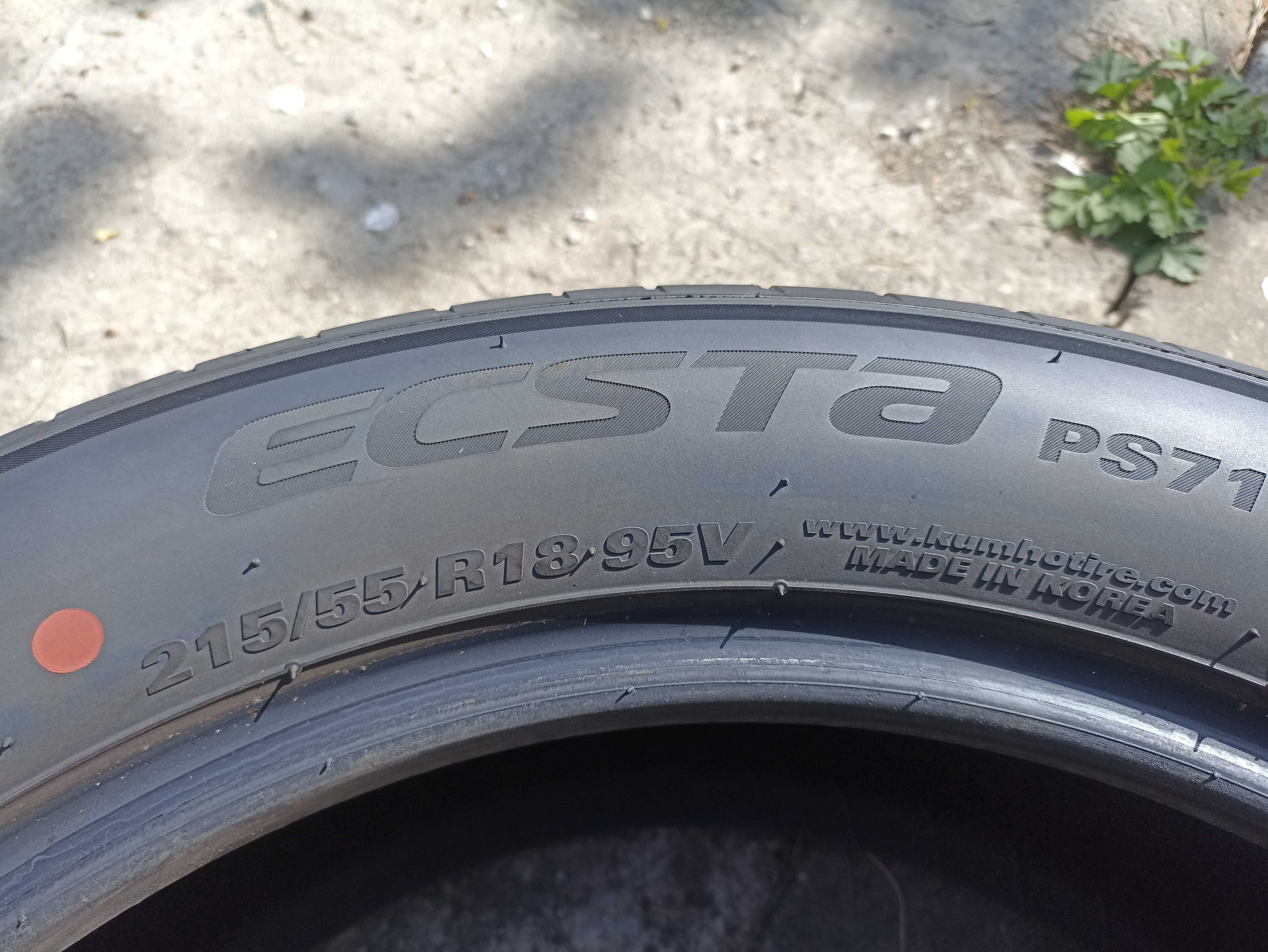 Praktycznie nowe KUMHO 215/55R18 2023r - jeszcze z kolorowymi paskami