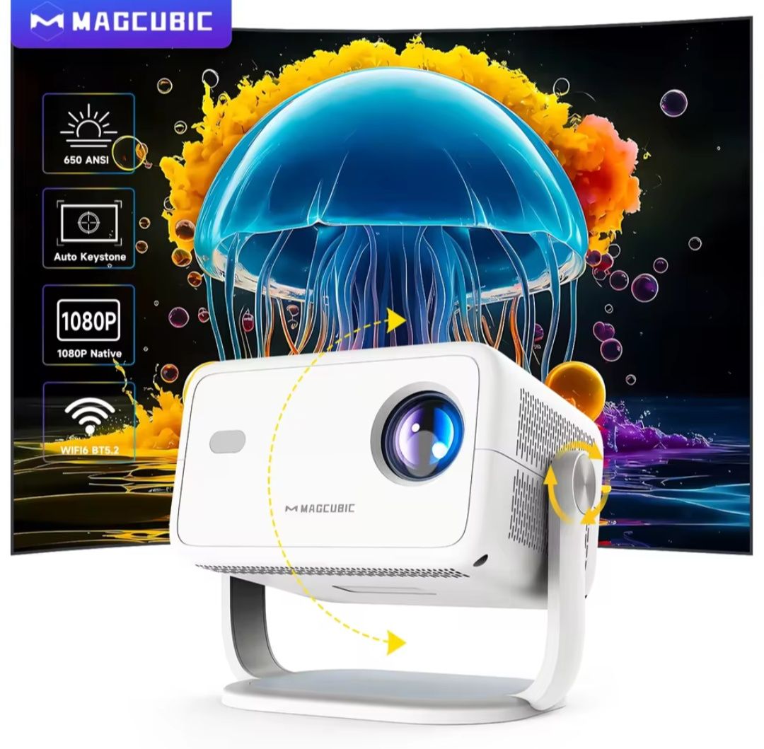 Проектор MAGCUBIC L018 1/8GB 650ANSI 4K Full HD Auto focus Android