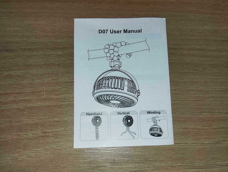 Wentylator D07 - Wiatrak - Różowy - Elastyczne Nogi