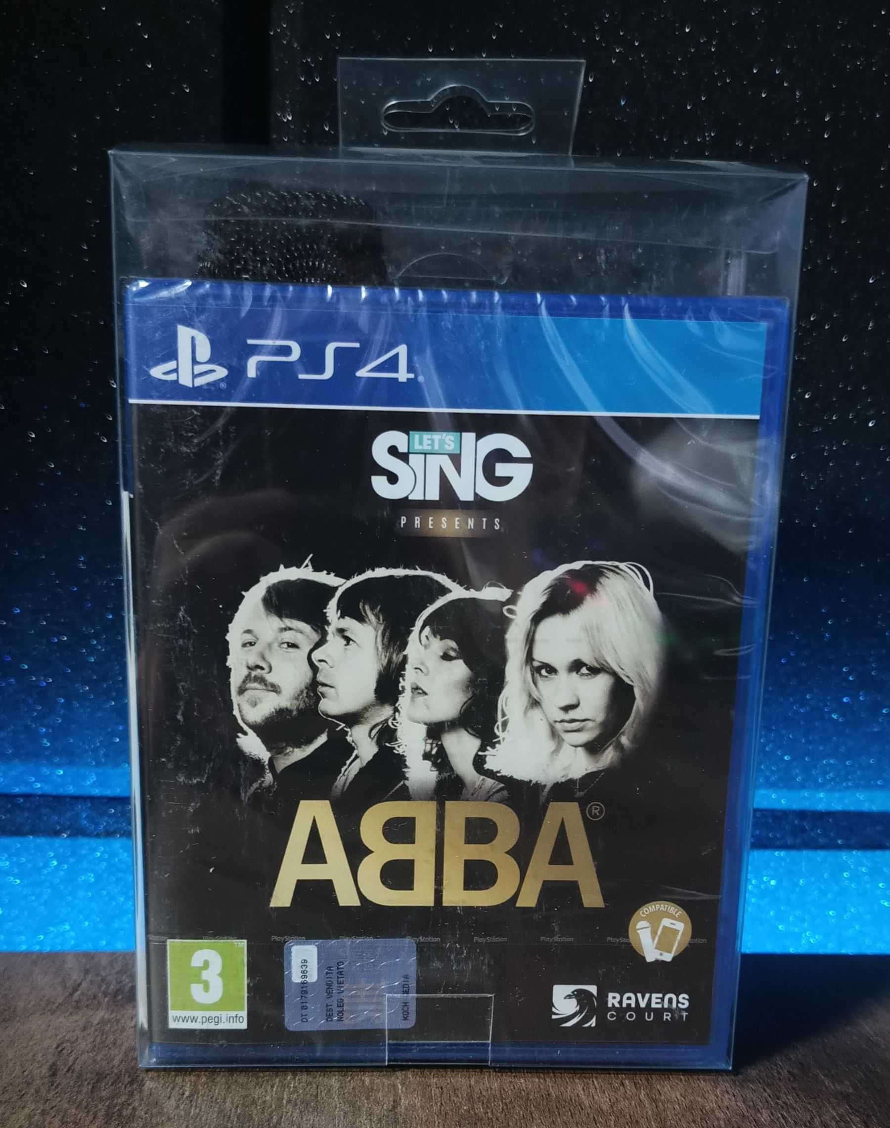 Let's Sing ABBA PS4 / PS5 PL śpiewanie hitów ABBA zestaw z mikrofonem!