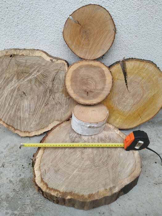 Plastry suche z czereśni, dębu