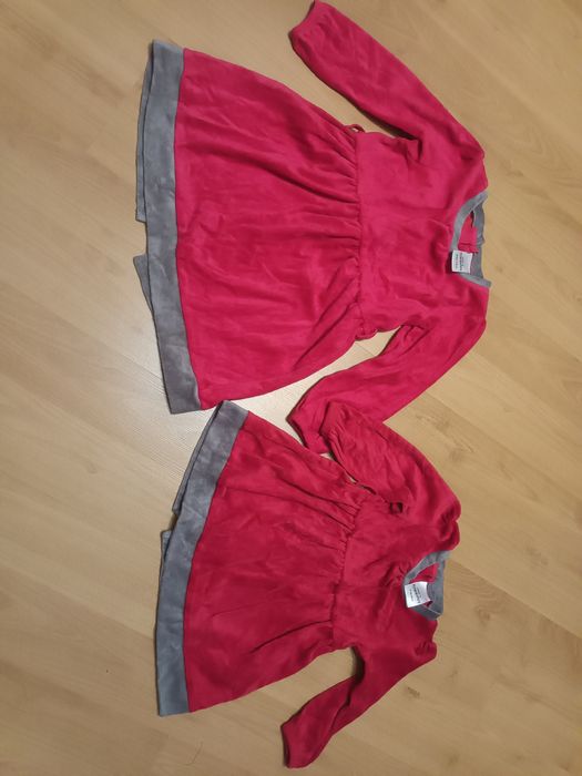 Komplet świąteczny dla sióstr r.74-80, 98-104. Mikołaj sukienki