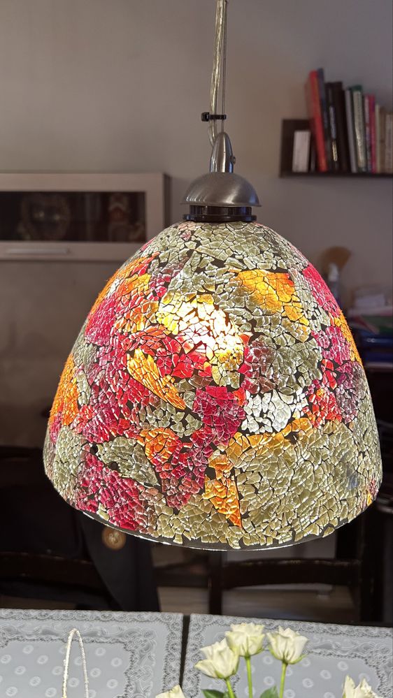 Lampa wisząca mozajkowa