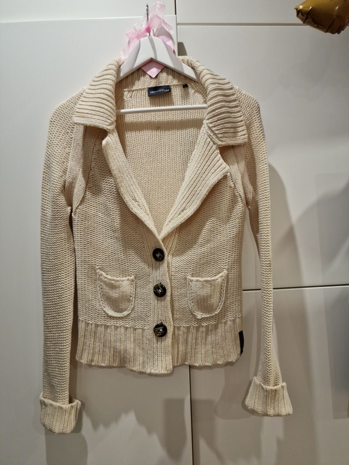 Sweterek swetr rozpinany 38 m wełna merino wool Marc O'Polo Massimo Du