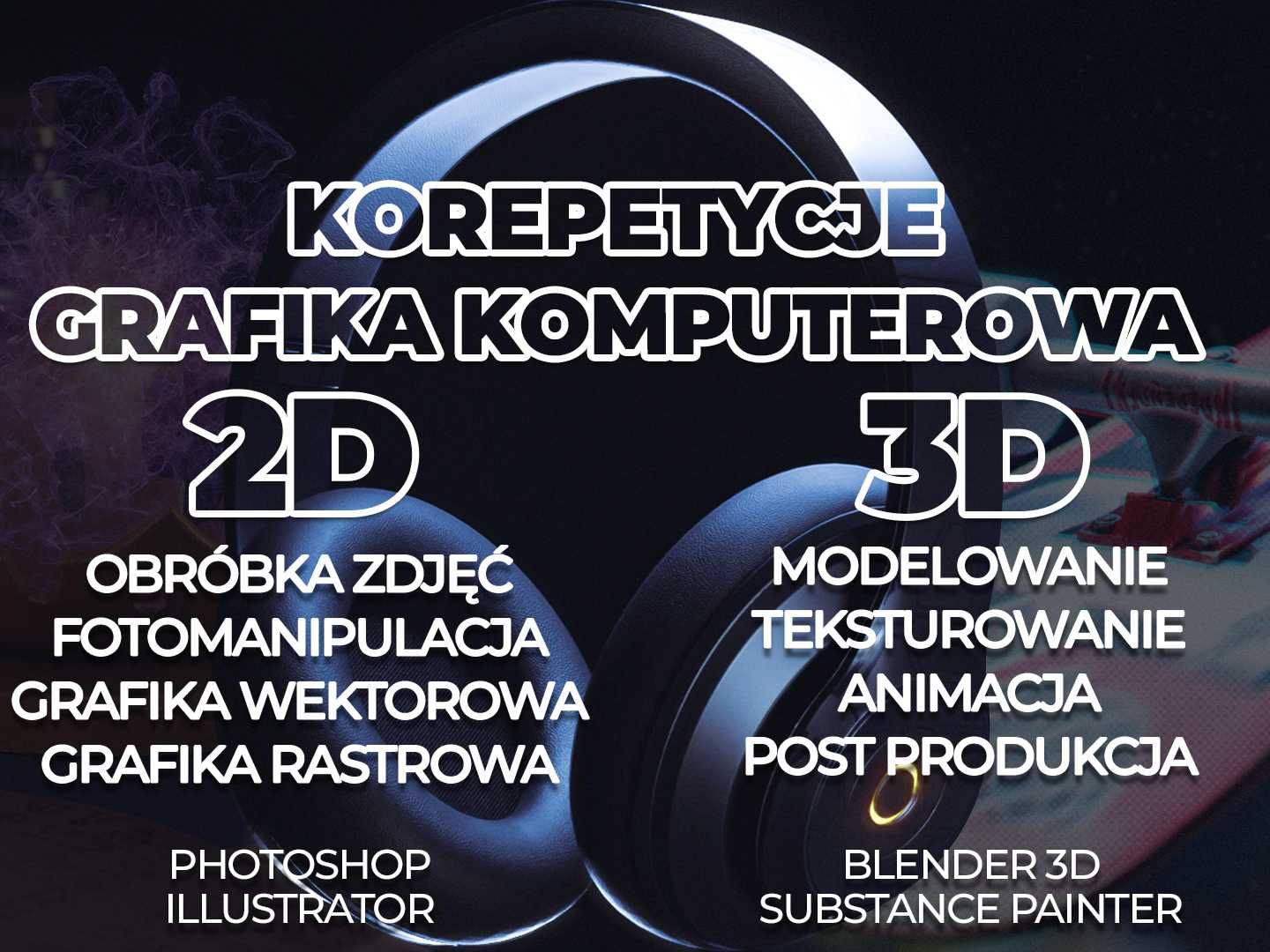 Korepetycje Photoshop | Blender 3D | Grafika 2D 3D | Obróbka zdjęć