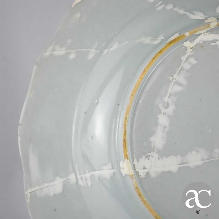 Raro Prato fundo porcelana da China, paisagem, Qianlong, séc. XVIII