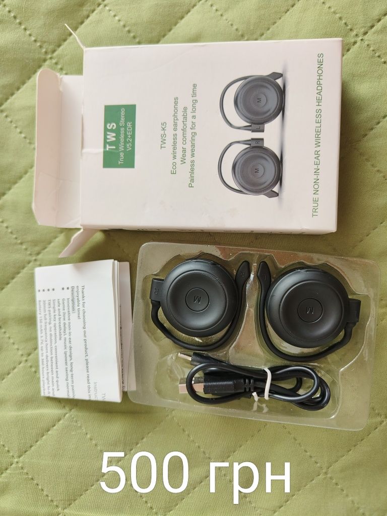 Навушники бездротові завушні baseus eli, QCY T9, Panasonic