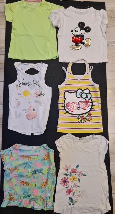 Bluzki z krótkim rękawem rozmiar 122