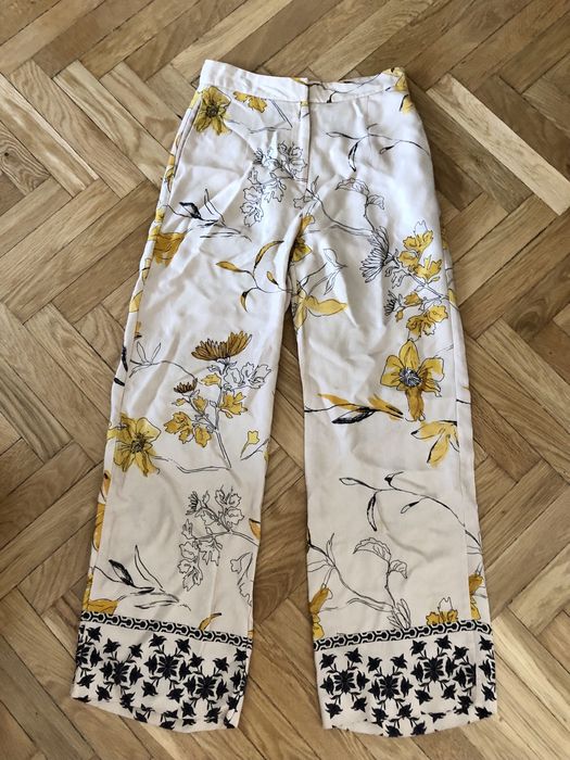 Spodnie letnie H&M Premium roz.34 kwiaty