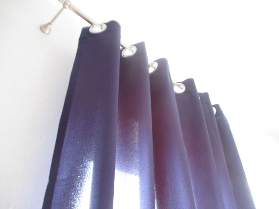 Zasłony 85x240 Granatowe Przelotki 2 szt.Must have.