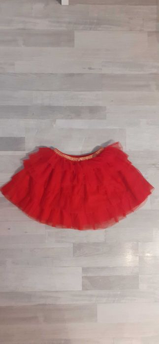SPÓDNICZKA Dla Dziewczynki Czerwona Rozmiar 122