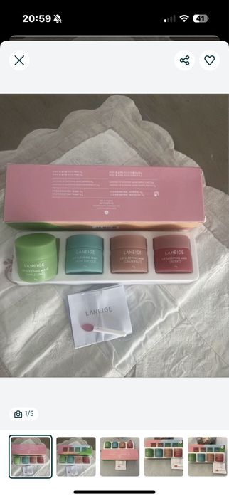 Laneige maski do ust 4 sztuki nowe