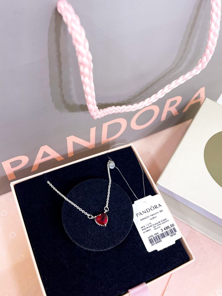 Ожерелье сердца пандора pandora кулоны новые серебро проба 925 ale