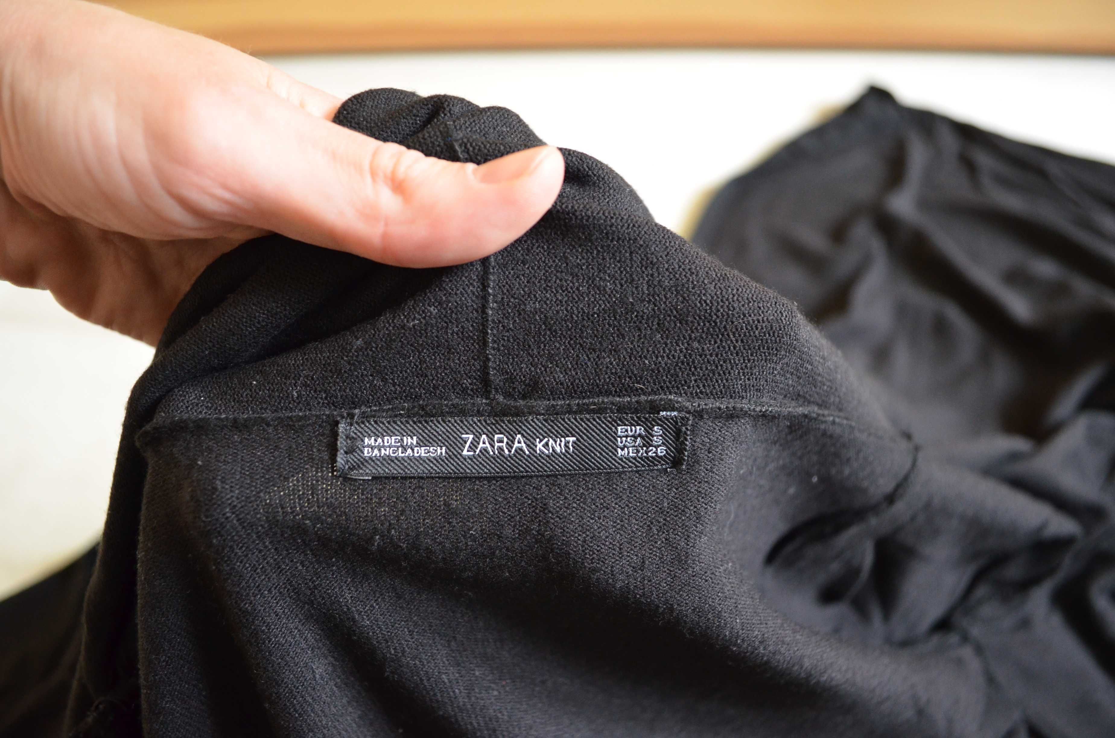 Sweter kardigan Zara Knit S czarny
