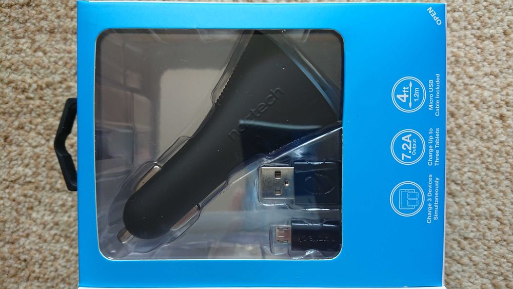 Ładowarka Naztech Turbo T3 USB Car Charger kabel Micro USB 7.2A/36W