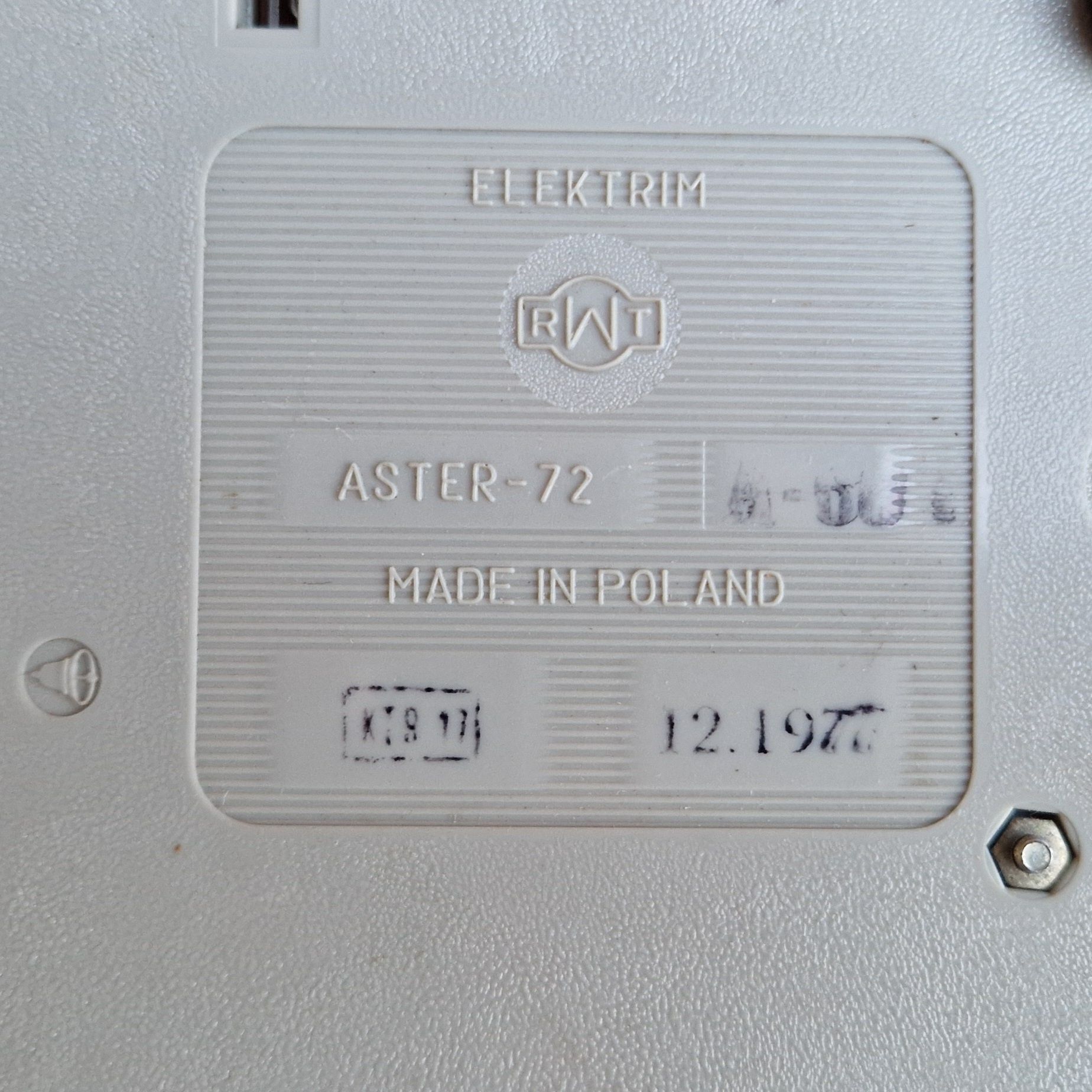 Tarczowy telefon stacjonarny Elektrim Aster 72 PRL retro vintage RWT
