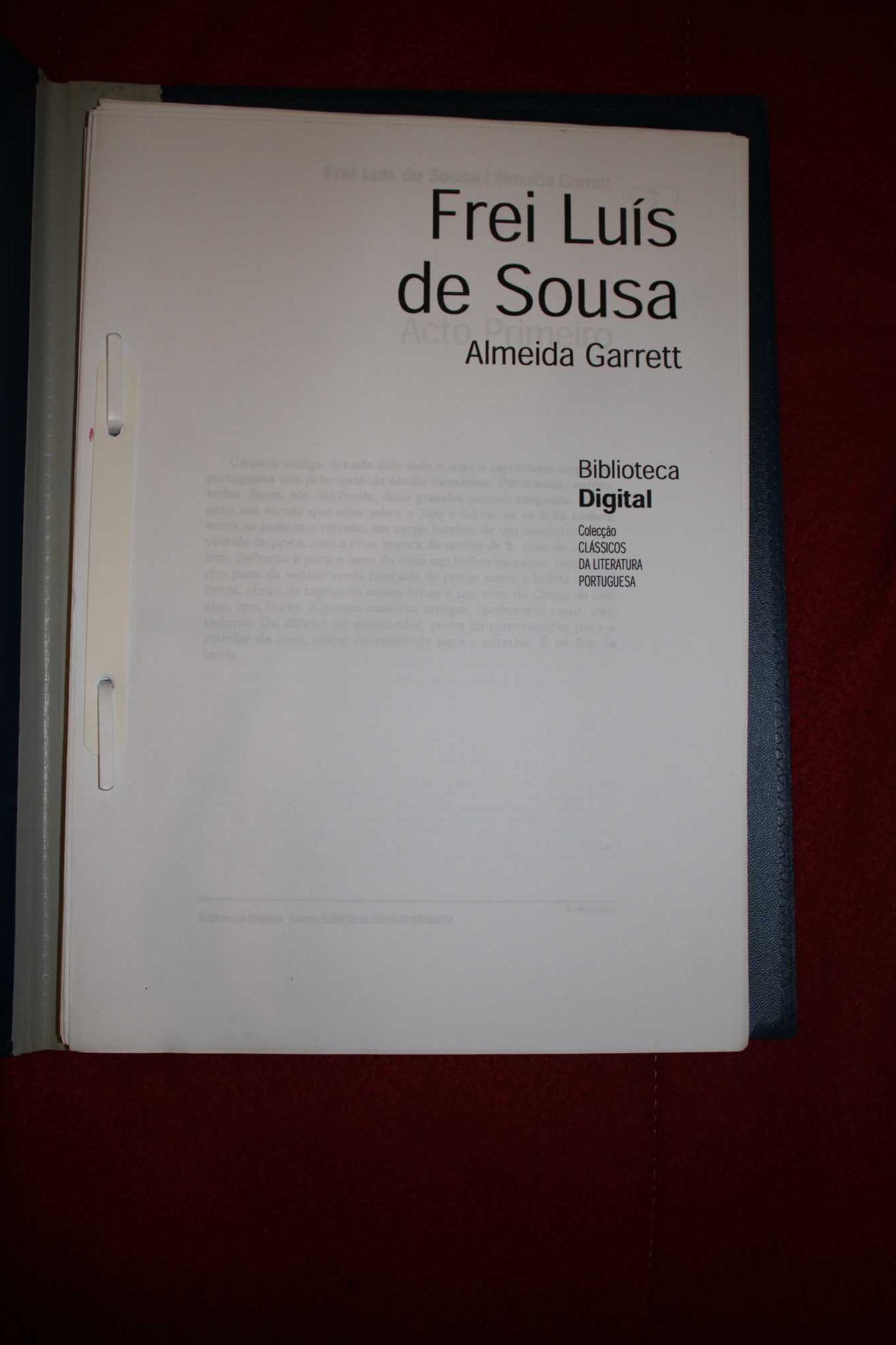 Frei Luís de Sousa - Almeida Garret - obra