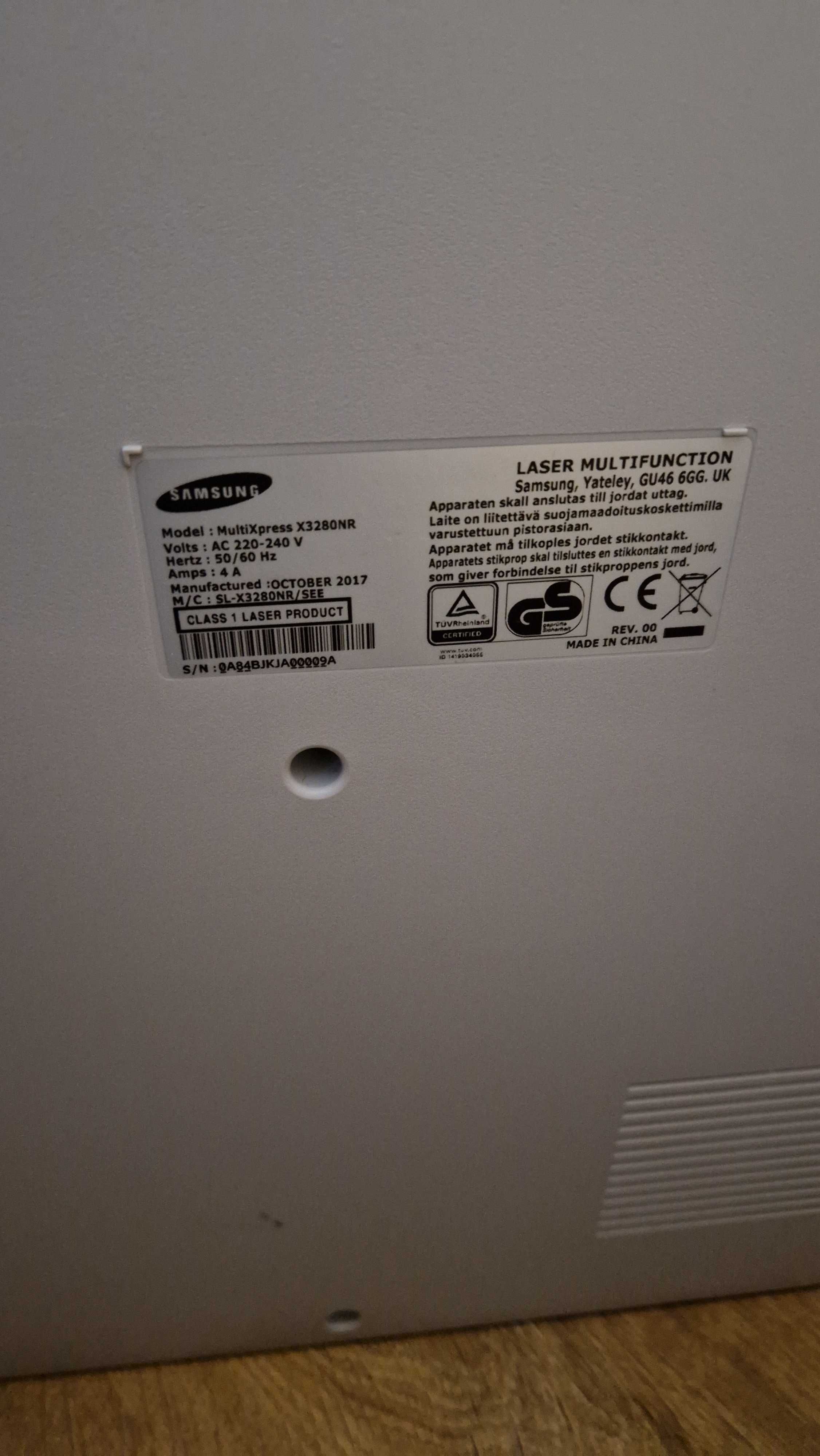 Kolorowa drukarka laserowa Samsung MultiXpress X3280NR