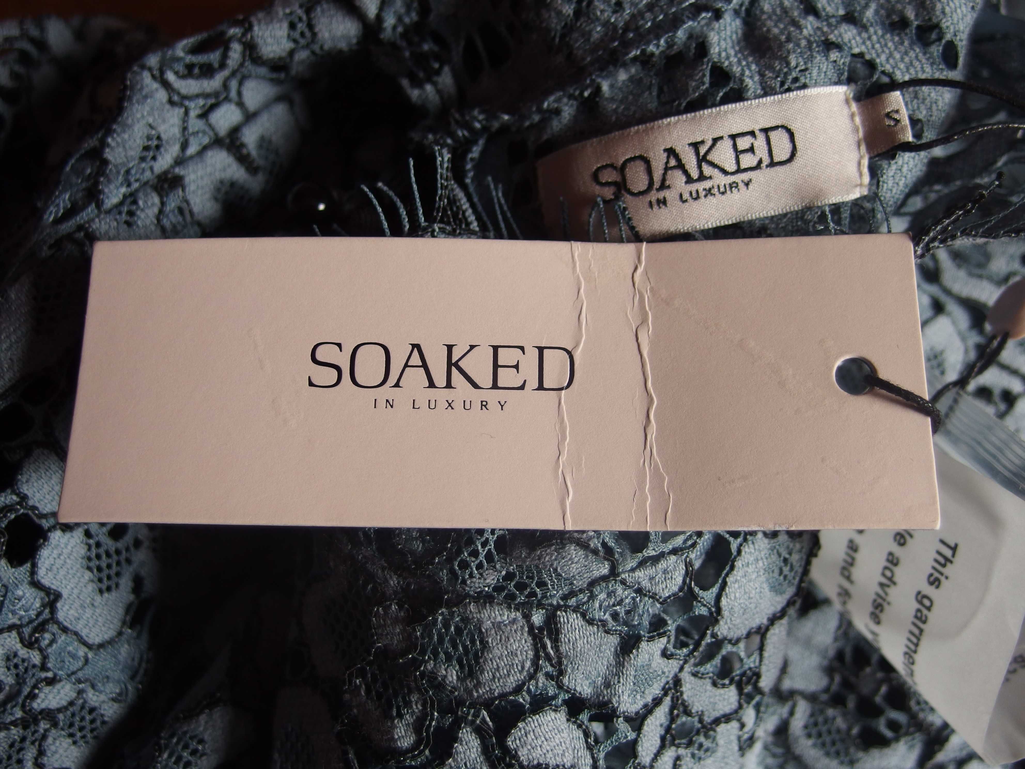 Koronkowa szara sukienka duńskiej marki SOAKED in luxury
