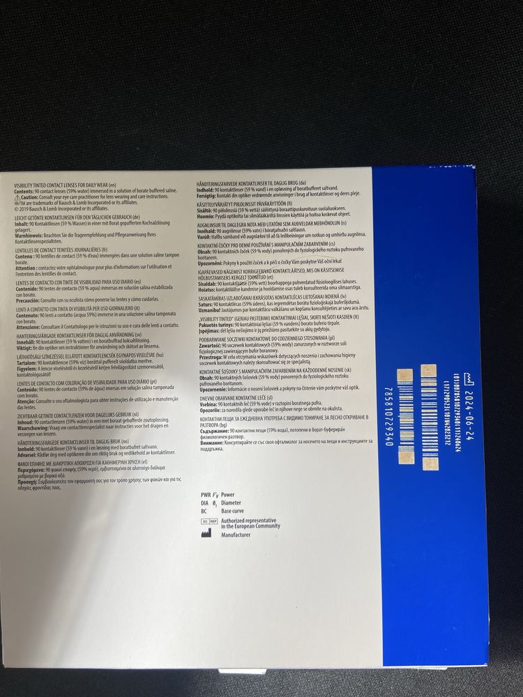 Soczewki jednodniowe +3,00 Bausch&Lomb