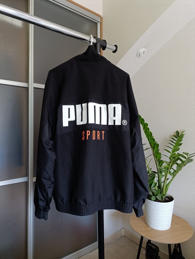 Мужская куртка ветровка puma tfs tailored for sport woven black track