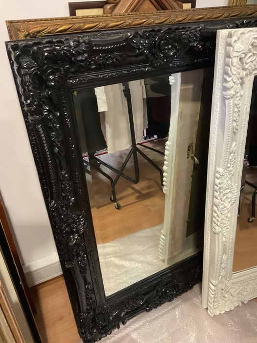 Espelhos Branco preto tamanho de 119x88 cm