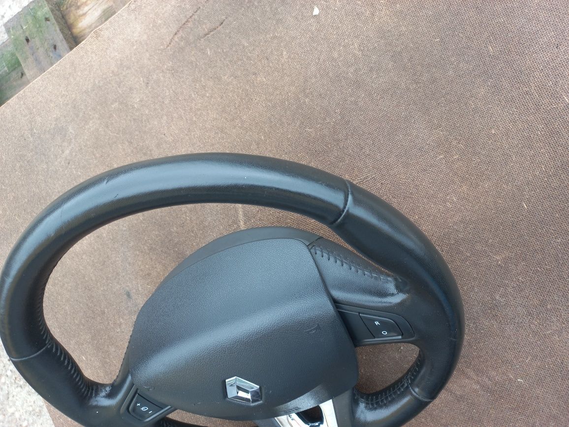 Kierownica skórzana kompletna airbag poduszka renault megane III lift